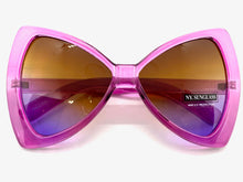 Oversized Retro Style Bow Shaped SUNGLASSES Large Purple Frame 6317