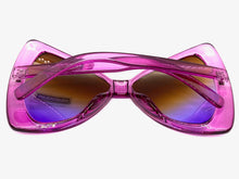 Oversized Retro Style Bow Shaped SUNGLASSES Large Purple Frame 6317