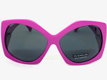 Oversized Vintage Retro Style SUNGLASSES Huge Purple Frame 9862