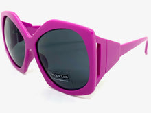 Oversized Vintage Retro Style SUNGLASSES Huge Purple Frame 9862