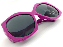 Oversized Vintage Retro Style SUNGLASSES Huge Purple Frame 9862