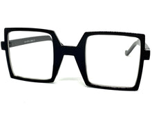 Classic Bold Modern Retro Style Clear Lens EYEGLASSES Square Black Frame 1757