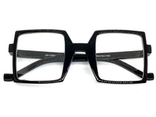 Classic Bold Modern Retro Style Clear Lens EYEGLASSES Square Black Frame 1757