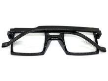 Classic Bold Modern Retro Style Clear Lens EYEGLASSES Square Black Frame 1757