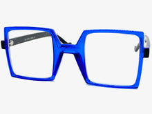 Classic Bold Modern Retro Style Clear Lens EYEGLASSES Square Blue Frame 1757