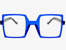 Classic Bold Modern Retro Style Clear Lens EYEGLASSES Square Blue Frame 1757