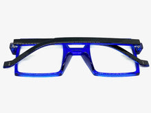 Classic Bold Modern Retro Style Clear Lens EYEGLASSES Square Blue Frame 1757