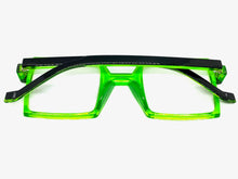 Classic Bold Modern Retro Style Clear Lens EYEGLASSES Square Green Frame 1757