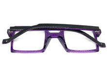 Classic Bold Modern Retro Style Clear Lens EYEGLASSES Square Purple Frame 1757