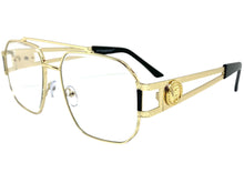 Classic Retro Luxury Designer Aviator Style Clear Lens EYEGLASSES Gold Frame 5509