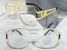 Classic Retro Luxury Designer Aviator Style Clear Lens EYEGLASSES Gold Frame 5509