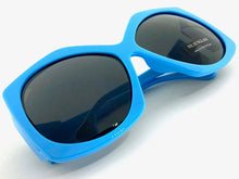 Oversized Vintage Retro Style SUNGLASSES Huge Blue Frame 9862