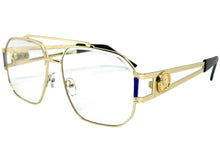 Classic Retro Luxury Designer Aviator Style Clear Lens EYEGLASSES Gold Frame 5509