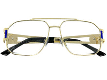 Classic Retro Luxury Designer Aviator Style Clear Lens EYEGLASSES Gold Frame 5509