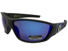 Motorcycle Riding Biker Sporty Wrap Around Choppers SUNGLASSES Safety Eyewear - Blue Flames 6763