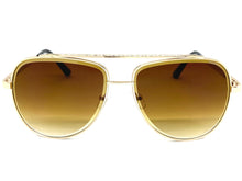 Oversized Classic Vintage Retro Style SUNGLASSES Large Gold Frame 5318