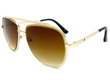 Oversized Classic Vintage Retro Style SUNGLASSES Large Gold Frame 5318