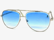 Oversized Classic Vintage Retro Style SUNGLASSES Large Silver Frame 5318
