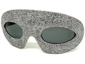Vibrant Mardi Gras Party Club Beach Cruise Raver Festival SUNGLASSES Fun Shades Silver Glitter Frame 1238
