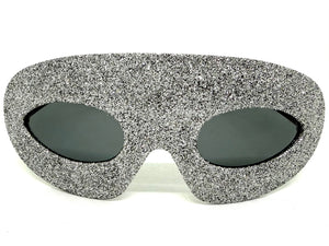 Vibrant Mardi Gras Party Club Beach Cruise Raver Festival SUNGLASSES Fun Shades Silver Glitter Frame 1238