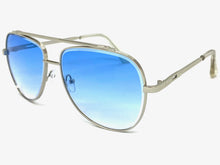 Oversized Classic Vintage Retro Style SUNGLASSES Large Silver Frame 5318