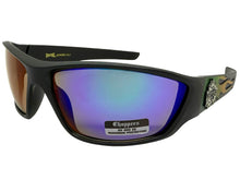 Motorcycle Riding Biker Sporty Wrap Around Choppers SUNGLASSES Safety Eyewear - Green Flames 6763