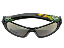 Motorcycle Riding Biker Sporty Wrap Around Choppers SUNGLASSES Safety Eyewear - Green Flames 6763