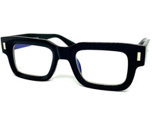 Classic Vintage Retro Style Blue Light Blocking Computer EYEGLASSES Thick Square Black Frame 80844