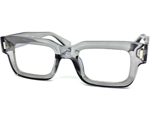 Classic Vintage Retro Style Blue Light Blocking Computer EYEGLASSES Thick Square Gray Frame 80844