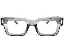 Classic Vintage Retro Style Blue Light Blocking Computer EYEGLASSES Thick Square Gray Frame 80844