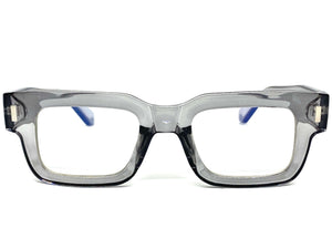 Classic Vintage Retro Style Blue Light Blocking Computer EYEGLASSES Thick Square Gray Frame 80844