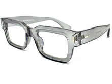 Classic Vintage Retro Style Blue Light Blocking Computer EYEGLASSES Thick Square Gray Frame 80844