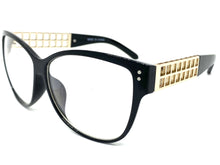 Oversized Classic Vintage Retro Cat Eye Style Clear Lens EYEGLASSES Large Black Frame 89060
