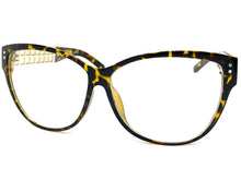 Oversized Classic Vintage Retro Cat Eye Style Clear Lens EYEGLASSES Large Tortoise Frame 89060