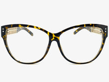 Oversized Classic Vintage Retro Cat Eye Style Clear Lens EYEGLASSES Large Tortoise Frame 89060