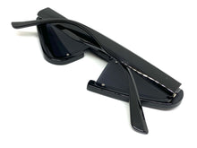 Contemporary Modern Retro Raver Party SUNGLASSES Funky Black Frame 1226