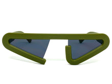 Contemporary Modern Retro Raver Party SUNGLASSES Funky Green Frame 1226