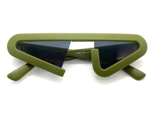 Contemporary Modern Retro Raver Party SUNGLASSES Funky Green Frame 1226