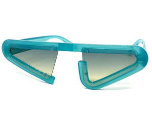 Contemporary Modern Retro Raver Party SUNGLASSES Funky Turquoise Frame 1226