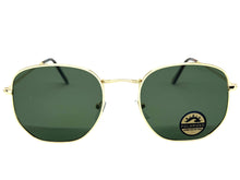Classic Elegant Vintage Retro Style POLARIZED SUNGLASSES Gold Frame - Green Lens 3021