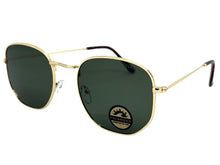 Classic Elegant Vintage Retro Style POLARIZED SUNGLASSES Gold Frame - Green Lens 3021