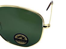 Classic Elegant Vintage Retro Style POLARIZED SUNGLASSES Gold Frame - Green Lens 3021