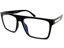 Classy Elegant Modern Contemporary Style Clear Lens Blue Light Block Computer EYEGLASSES Black Frame 15011