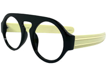 Oversized Classic Vintage Retro Style Large Round Black Lensless Eye Glasses- Frame Only NO Lens 541096