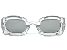 Exaggerated Classic Vintage Retro Bubble Style SUNGLASSES Large Thick Silver Frame 80561