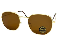 Classic Elegant Vintage Retro Style POLARIZED SUNGLASSES Gold Frame - Brown Lens 3021