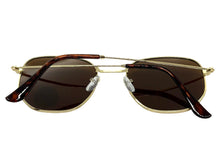 Classic Elegant Vintage Retro Style POLARIZED SUNGLASSES Gold Frame - Brown Lens 3021