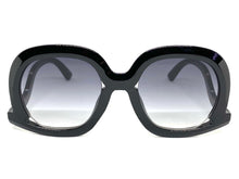 Oversized Vintage Retro Style SUNGLASSES Large Black Frame 9189