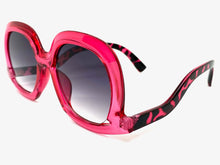 Oversized Vintage Retro Style SUNGLASSES Large Rose Frame 9189
