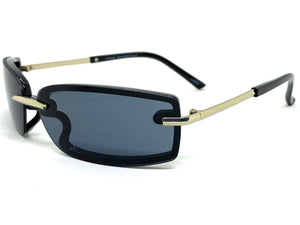 Classic Modern Contemporary Style SUNGLASSES Sleek Black Frame 80667